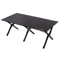 black color aluminum portable folding table for outdoor camping